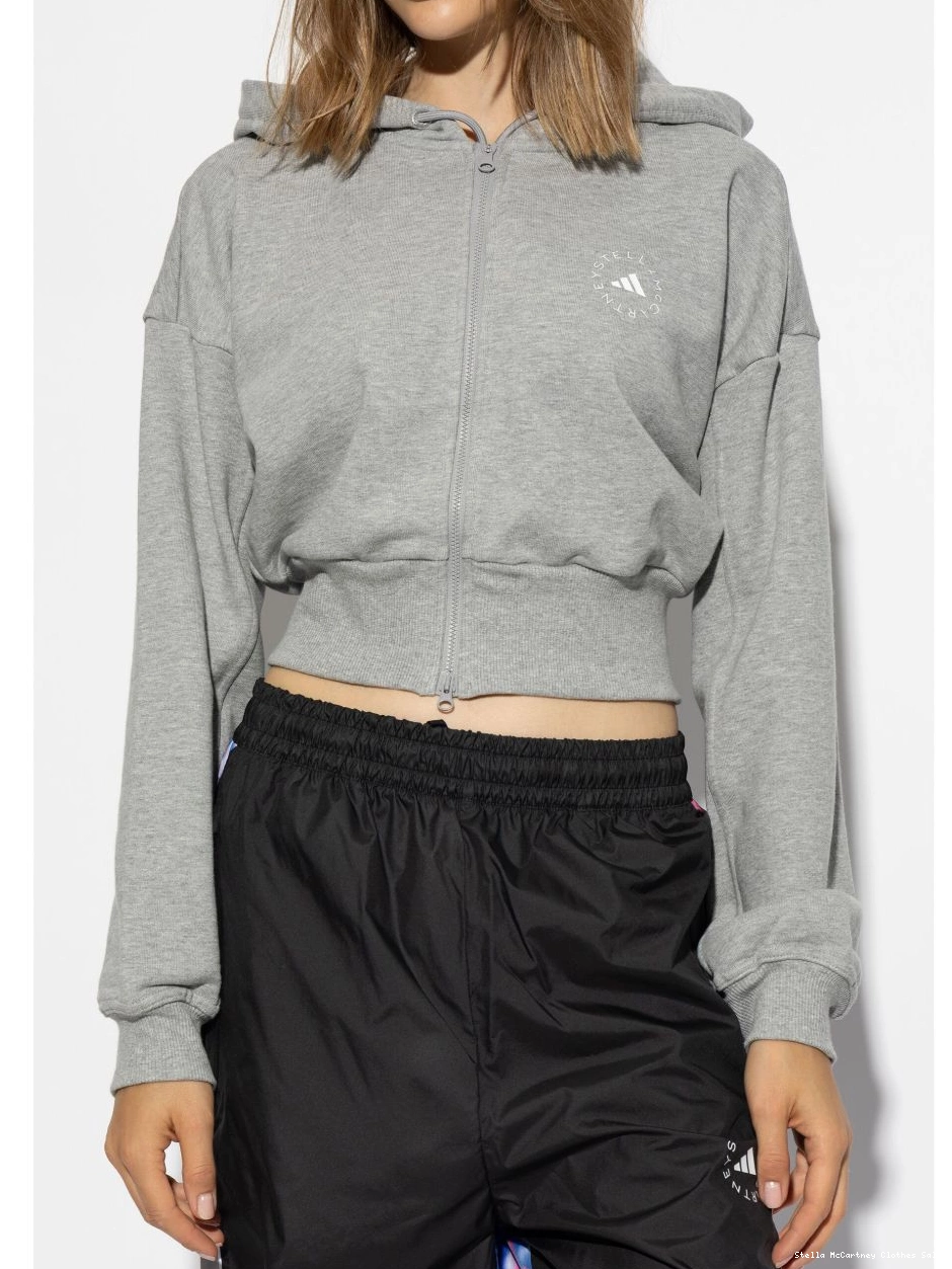 Cheap cropped hoodie by adidas Stella logo-print McCartney Women 0810